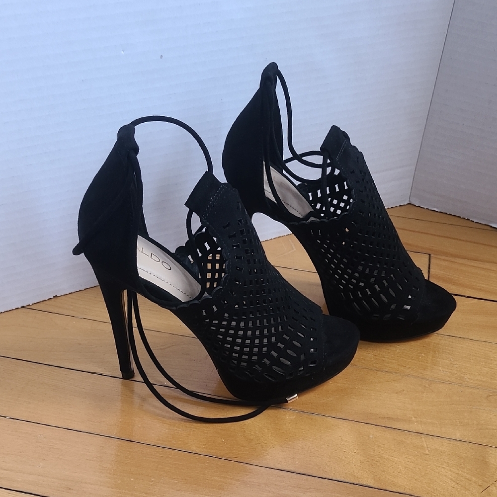ALDO Elegant Black Cutout Women's Sandals